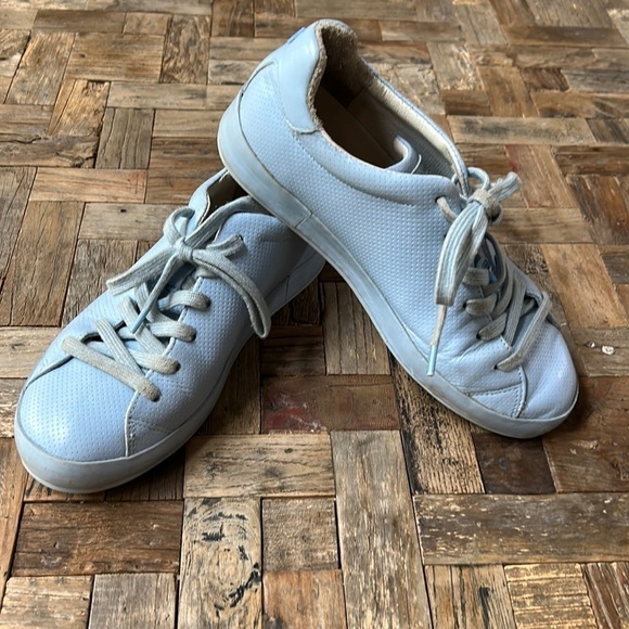 Rag & Bone Women’s Leather Low Top Sneakers in Chambray - Picture 1 of 9